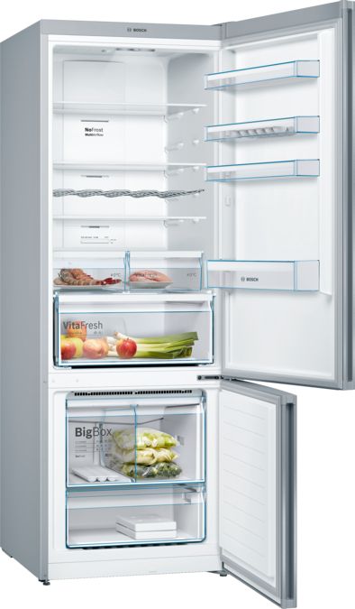 Series 4 free-standing fridge-freezer with freezer at bottom 193 x 70 cm Brushed steel anti-fingerprint KGN56XI40I KGN56XI40I-2