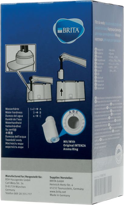 Water filter BRITA Intenza Water Filter for coffee machines Contents: 1x water filter 17000705 17000705-3