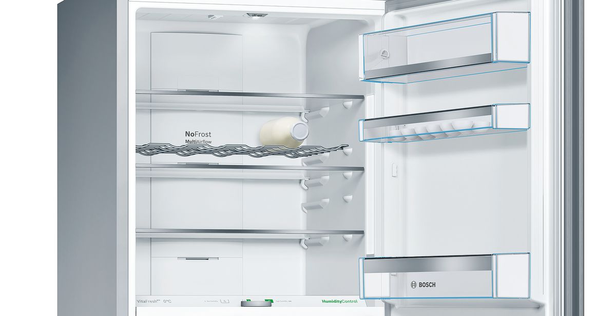 Serie | 8 free-standing fridge-freezer with freezer at bottom, glass door 193 x 70 cm Zwart KGF56SB40 KGF56SB40-4