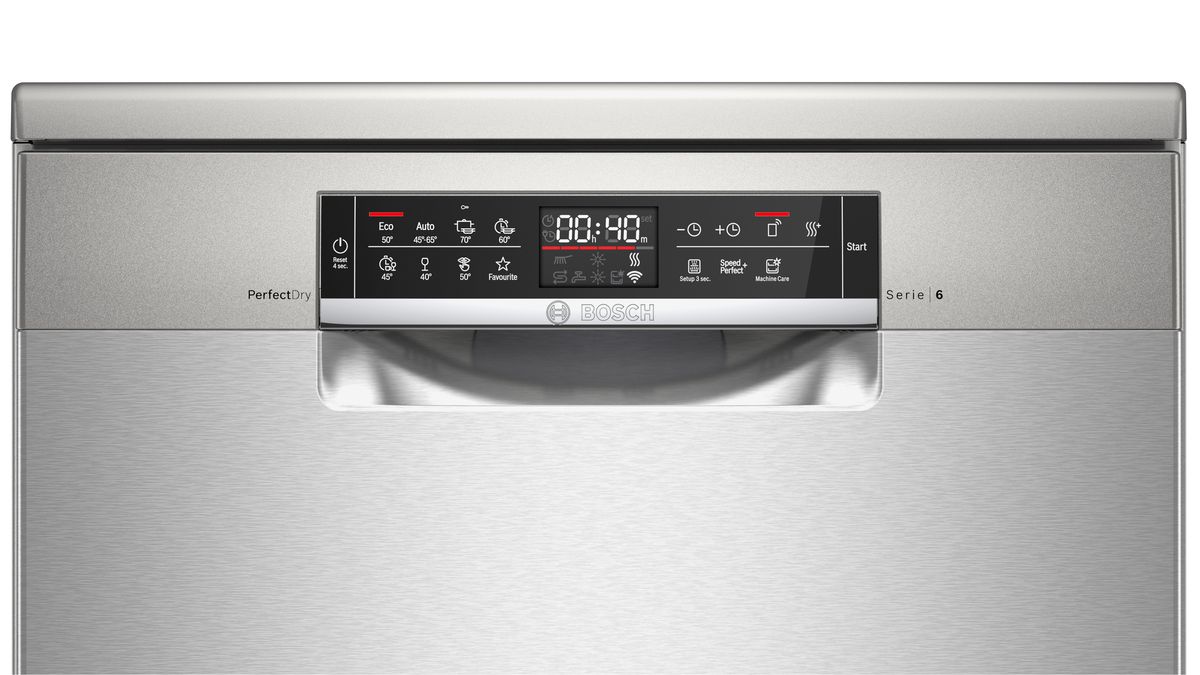Serie 6 Szabadonálló mosogatógép 60 cm Szálcsiszolt acél színű SMS6ZCI42E SMS6ZCI42E-3