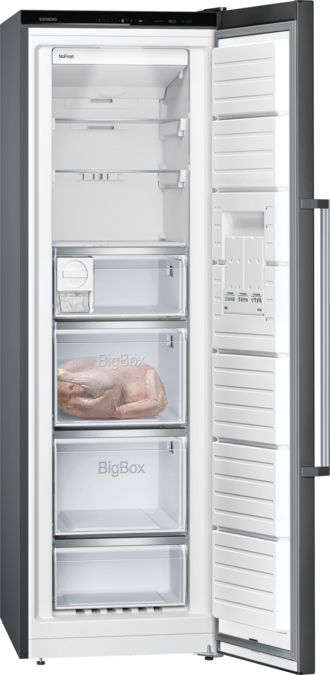 B-vara -iQ500 Frysskåp 186 x 60 cm blackSteel GS36NAXEP-B GS36NAXEP-B-3