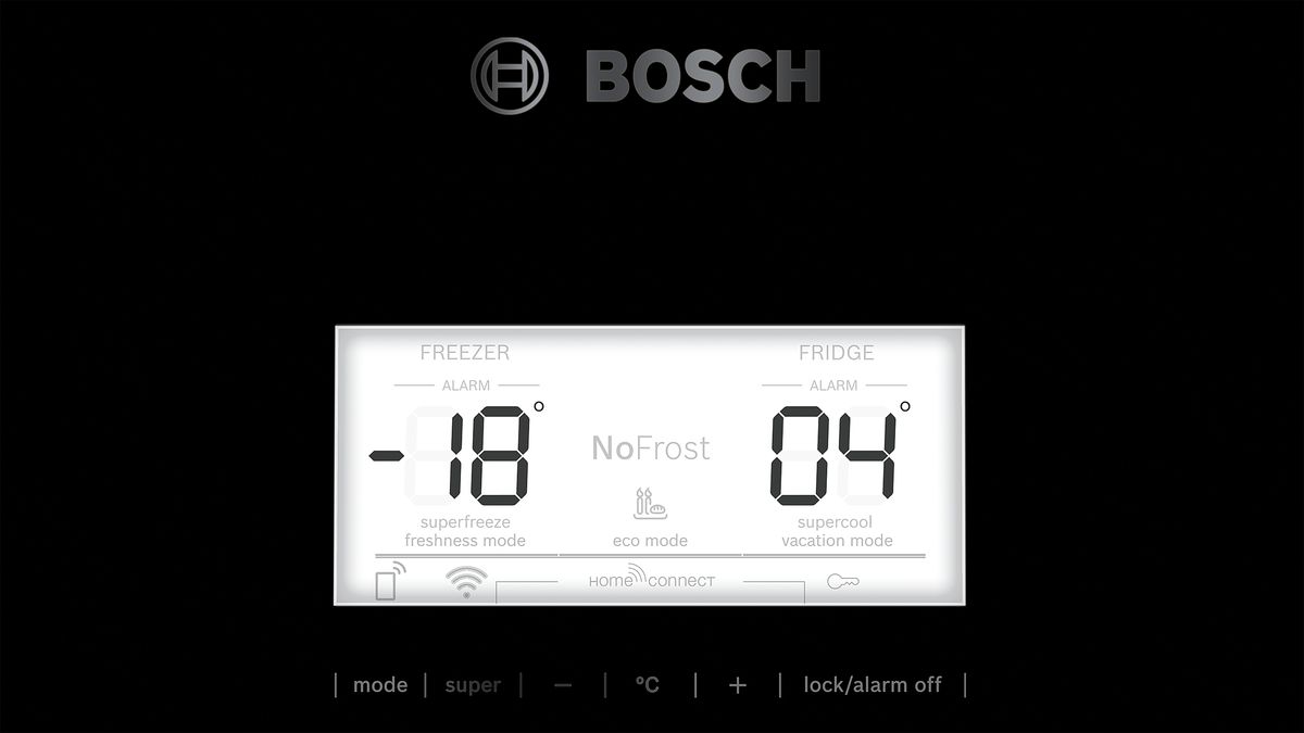Bosch KGN49LBCF Serie 6, Frigorífico combinado de libre instalación,  Acabado en cristal, 203 x 70 cm, Negro