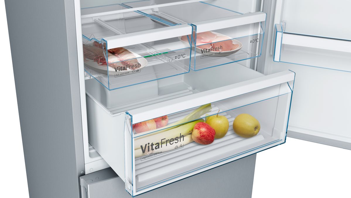 Series 4 Free-standing fridge-freezer with freezer at bottom 193 x 70 cm Inox-look KGN56XLEA KGN56XLEA-5