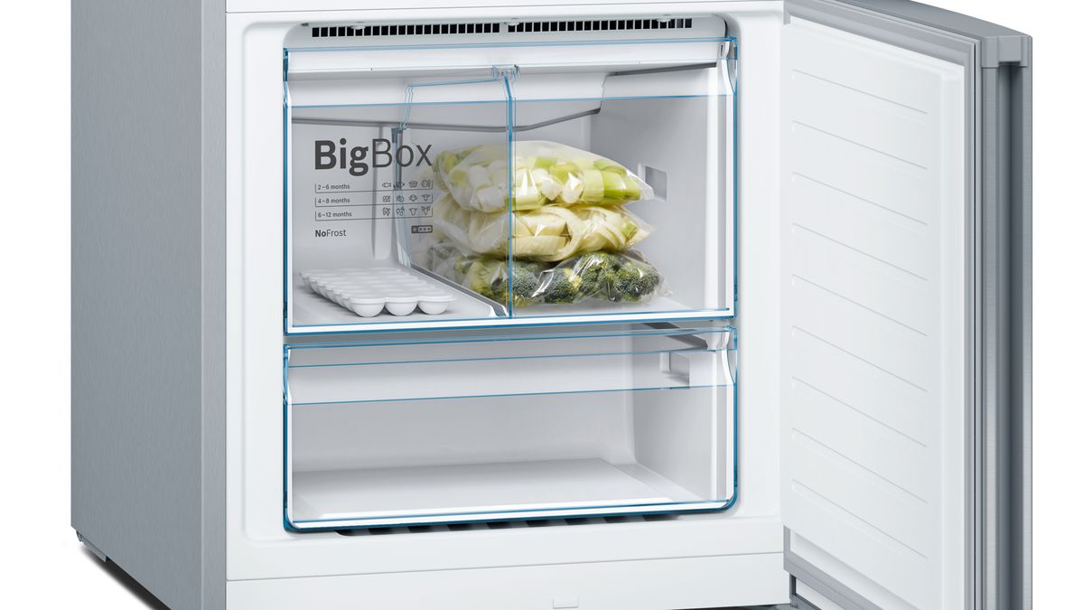 Series 4 Free-standing fridge-freezer with freezer at bottom 193 x 70 cm Inox-look KGN56XLEA KGN56XLEA-6