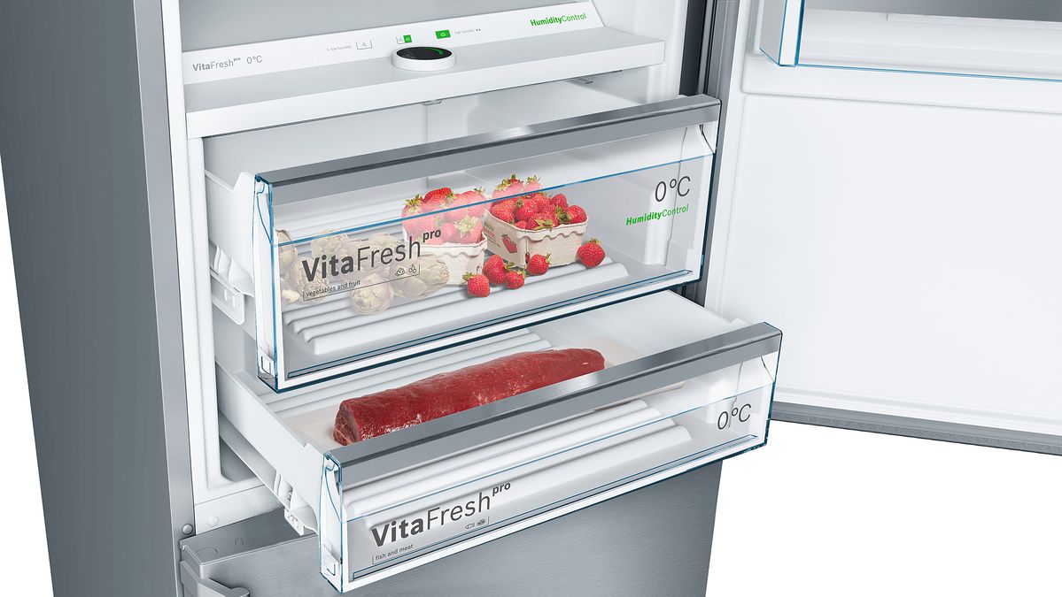 Series 8 free-standing fridge-freezer with freezer at bottom 193 x 70 cm Stainless steel (with anti-fingerprint) KGN56PI30U KGN56PI30U-5