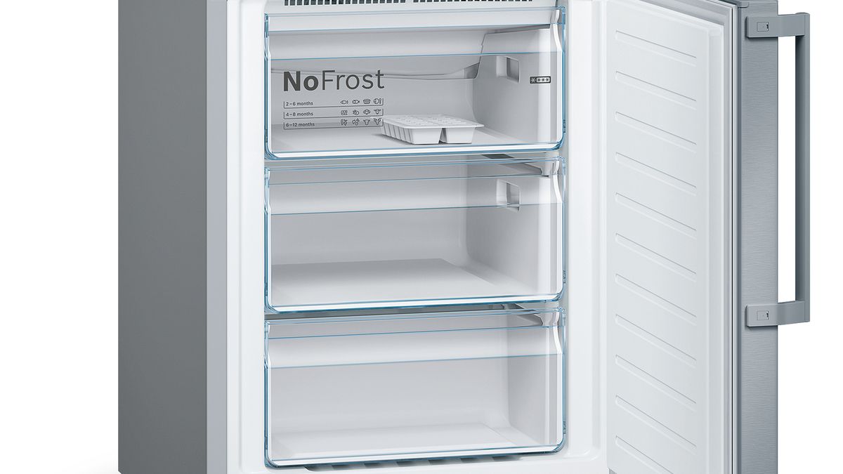 Serie | 6 Voľne stojaca chladnička s mrazničkou dole 204 x 60 cm Nerez s povrchom AntiFingerPrint KGN39HIEP KGN39HIEP-6