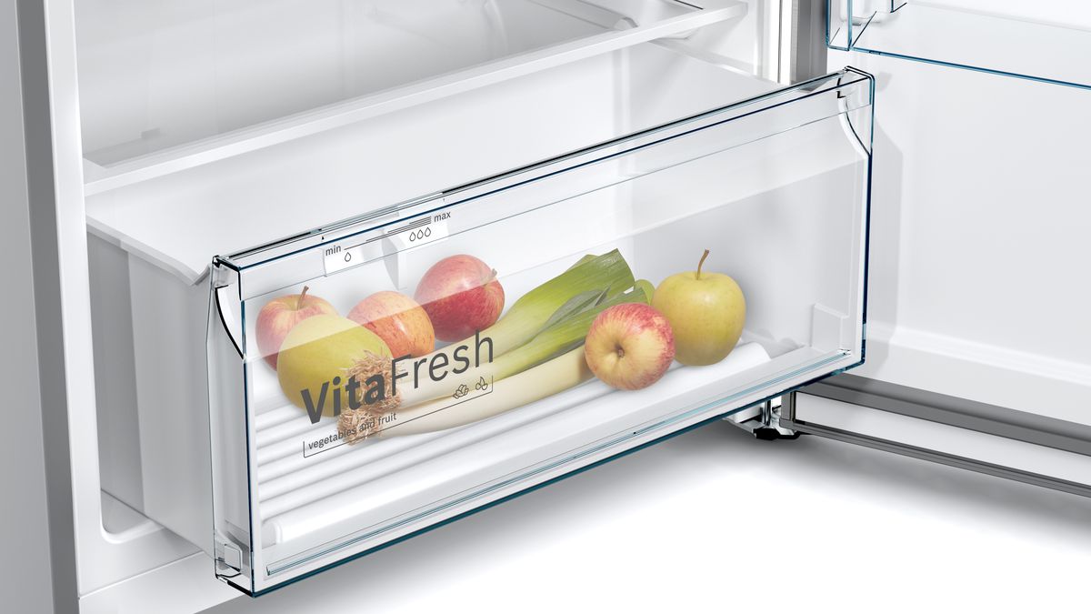 KDN43VL20U free-standing fridge-freezer with freezer at top | Bosch XN