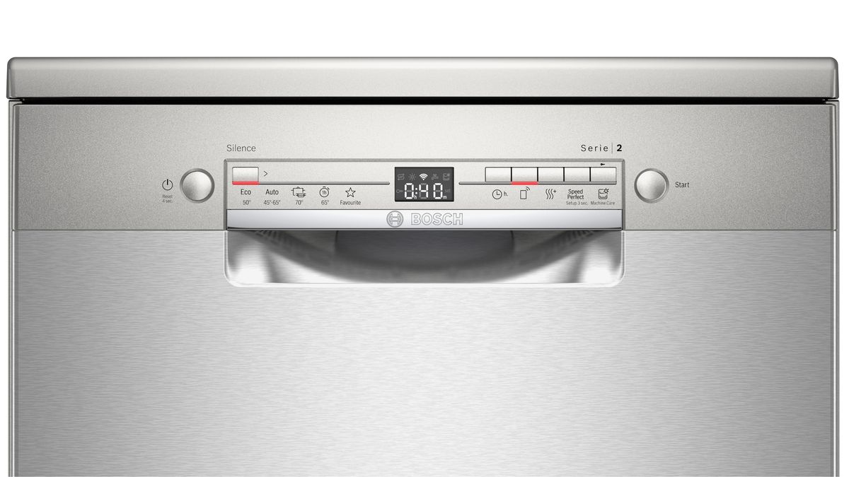 Seria 2 Mașina de spălat vase independentă 60 cm Silver Inox anti amprenta SMS2ITI33E SMS2ITI33E-4