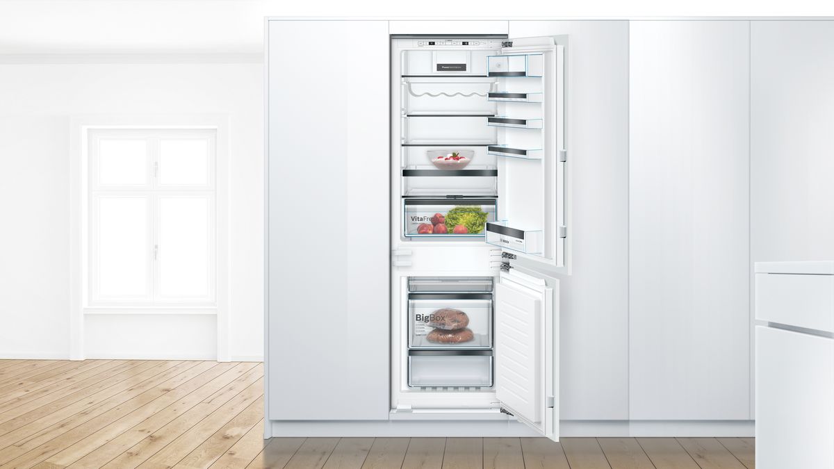 Série 6 Réfrigérateur-congélateur intégrable avec compartiment congélation en bas 177.2 x 55.8 cm Charnières plates SoftClose KIS86HDD0 KIS86HDD0-2