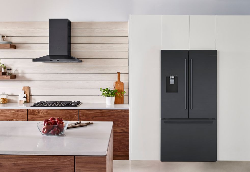 Série 500 Réfrigérateur à portes françaises congélateur en bas 36'' Acier inoxydable noir B36CD50SNB B36CD50SNB-2