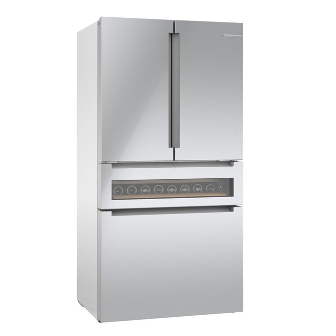 800 Series French Door Bottom Mount Refrigerator, Glass door 36'' Stainless Steel B36CL81ENG B36CL81ENG-1