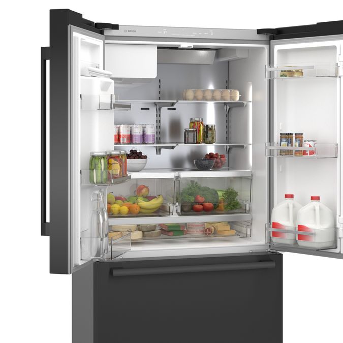 Série 500 Réfrigérateur à portes françaises congélateur en bas 36'' Acier inoxydable noir B36CD50SNB B36CD50SNB-5