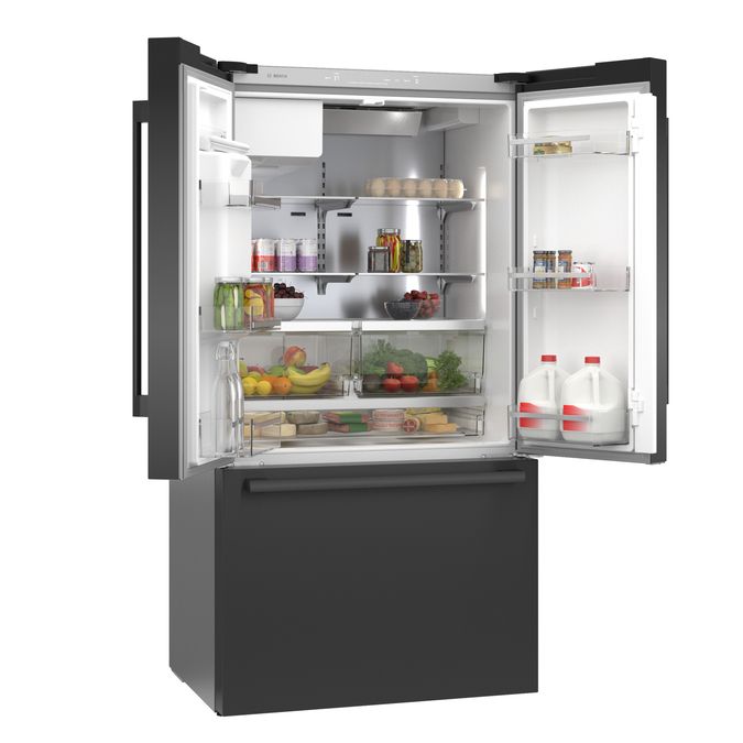 Série 500 Réfrigérateur à portes françaises congélateur en bas 36'' Acier inoxydable noir B36CD50SNB B36CD50SNB-10