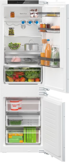 Series 4 Built-in fridge-freezer with freezer at bottom 177.2 x 54.1 cm flat hinge KIN86HFE0 KIN86HFE0-1