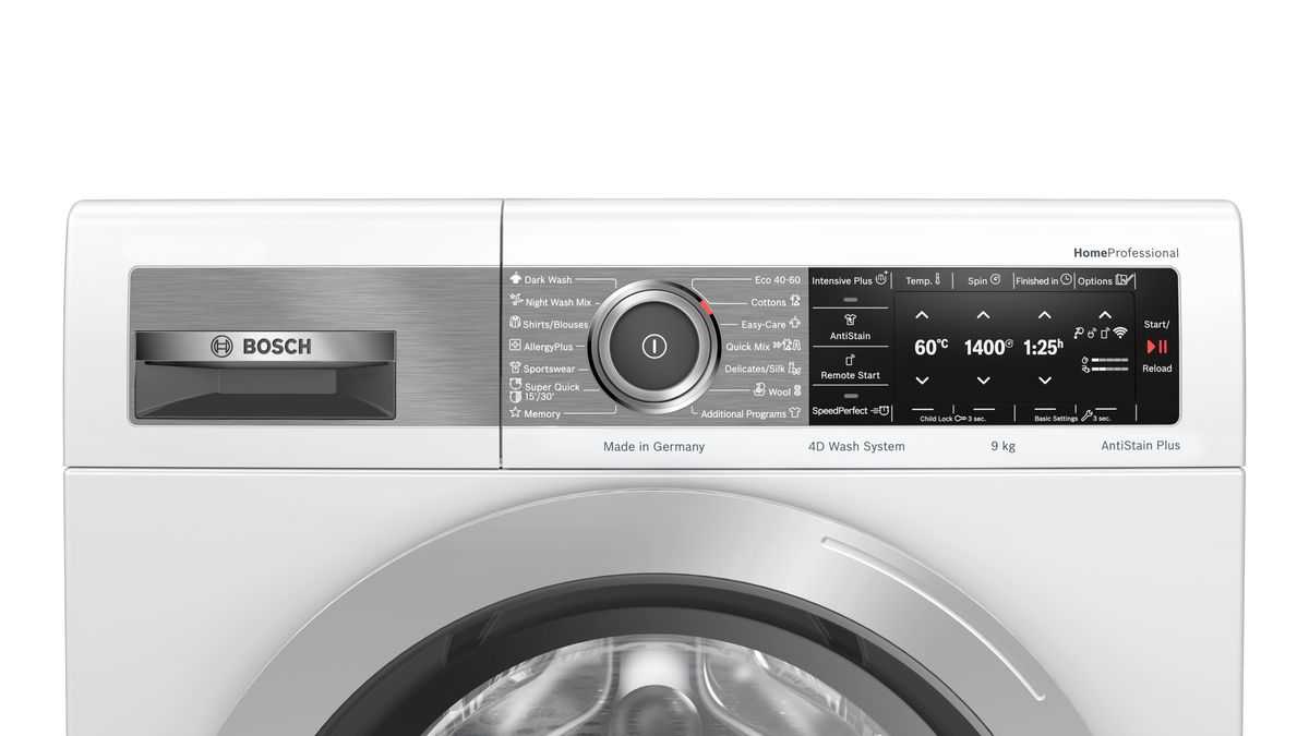 HomeProfessional washing machine, frontloader fullsize 9 kg 1400 rpm WAV28GH0BY WAV28GH0BY-3