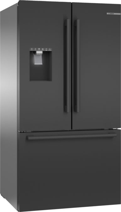 Série 500 Réfrigérateur à portes françaises congélateur en bas 36'' Acier brossé anti-traces, Acier inoxydable noir B36FD50SNB B36FD50SNB-1