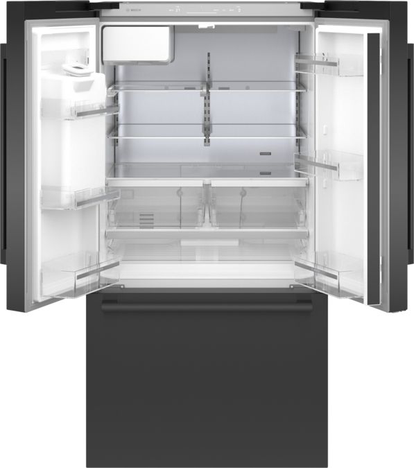 500 Series French Door Bottom Mount Refrigerator 36'' Brushed steel anti-fingerprint, Black stainless steel B36FD50SNB B36FD50SNB-5