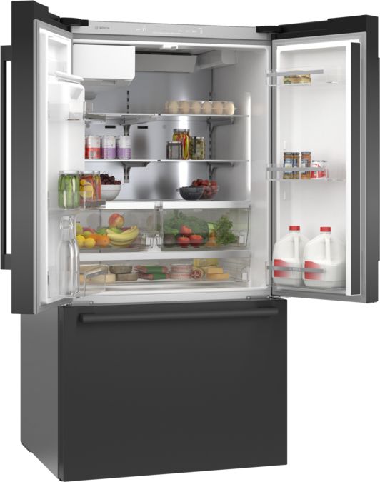 500 Series French Door Bottom Mount Refrigerator 36'' Easy clean stainless steel, Black stainless steel B36FD50SNB B36FD50SNB-6