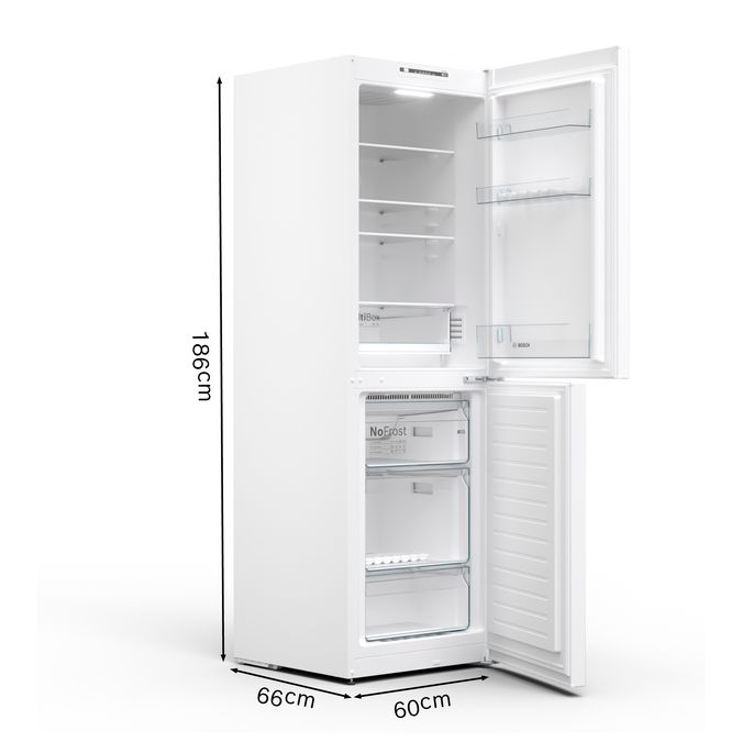 Series 2 Free-standing fridge-freezer with freezer at bottom 186 x 60 cm White KGN34NWEAG KGN34NWEAG-11