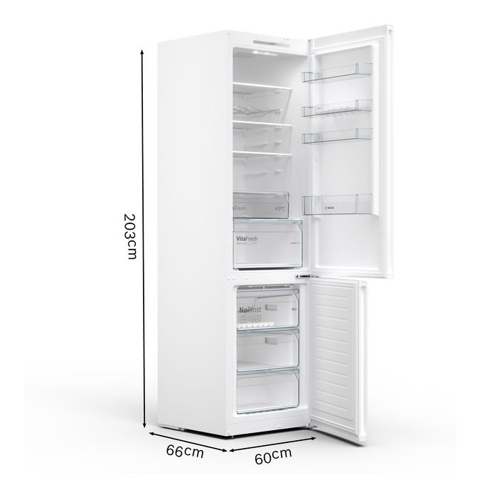 Series 4 Free-standing fridge-freezer with freezer at bottom 203 x 60 cm White KGN39VWEAG KGN39VWEAG-8