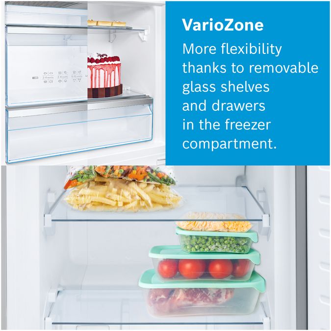 Series 4 Free-standing fridge-freezer with freezer at bottom 203 x 70 cm Stainless steel look KGN49XLEA KGN49XLEA-11
