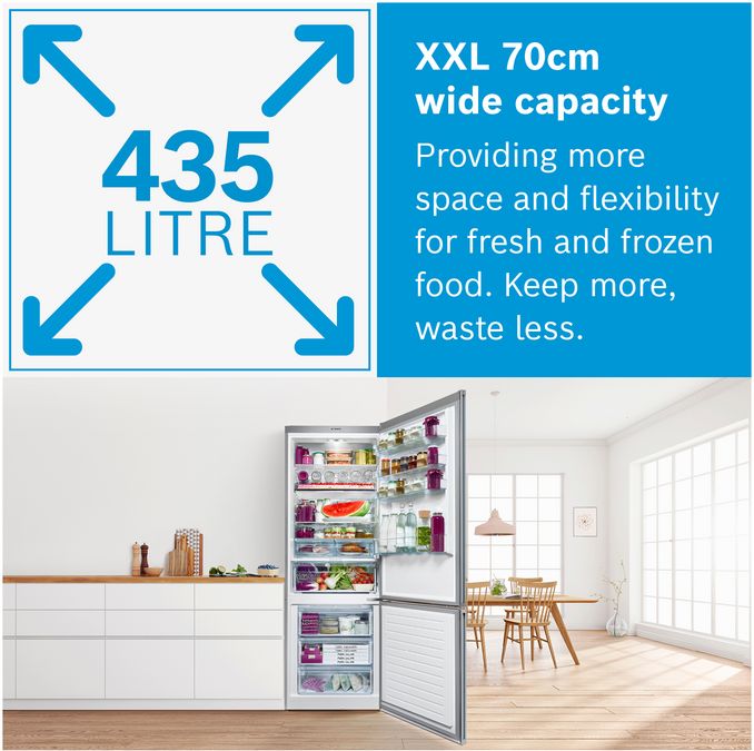 Serie | 4 Free-standing fridge-freezer with freezer at bottom 203 x 70 cm White KGN49XWEA KGN49XWEA-11