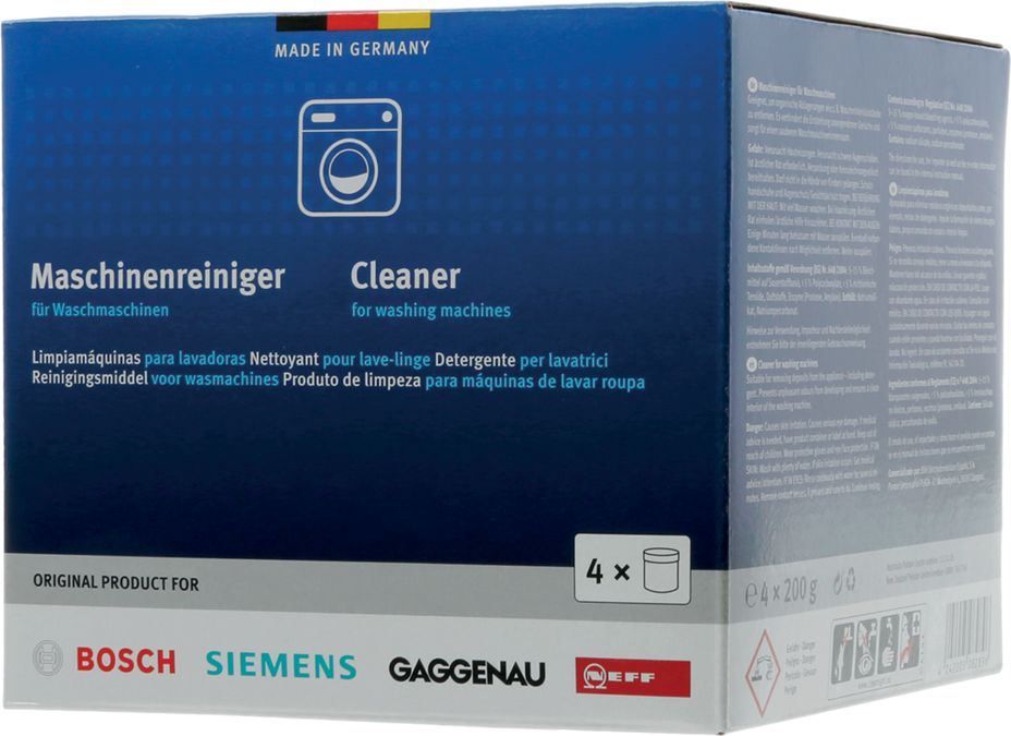Reiniger Vorteilspack: 4x Waschmaschinenreiniger Nachfolgeprodukt von 00311611 00311928 00311928-3