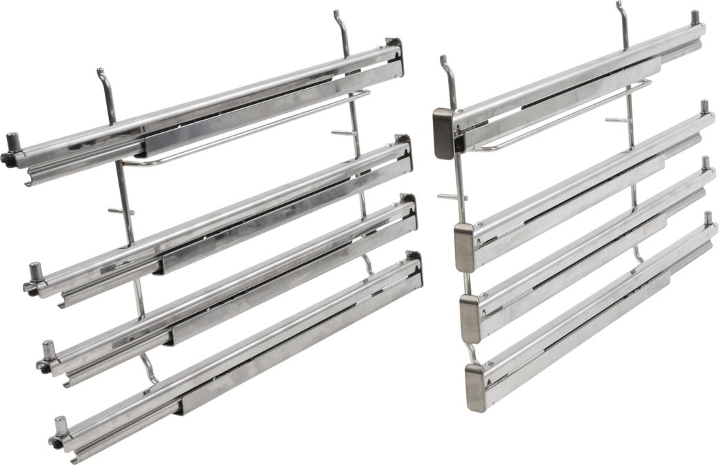 Full extension rails 4-fold Telescopic pull-out rack, not for pyrolysis, max. 15 kg 00708572 00708572-1