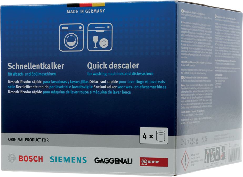 Descaler Value pack: quick descaler for washing machines and dishwashers Replacement of 00311600 00311922 00311922-5