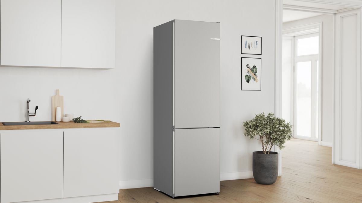 Series 4 free-standing fridge-freezer with freezer at bottom 203 x 60 cm Stainless steel (with anti-fingerprint) KGN392ICF KGN392ICF-3