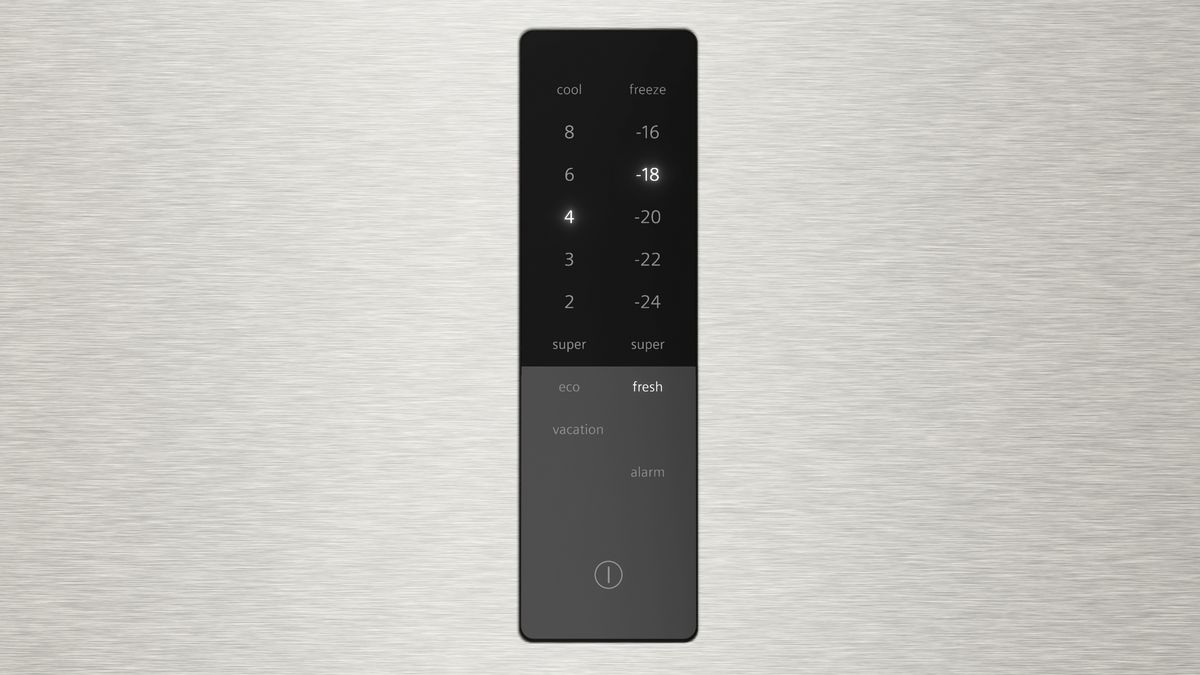 iQ300 Kombinerad kyl/frys 203 x 60 cm Borstat stål med antiFingerprint KG39NXIDF KG39NXIDF-5