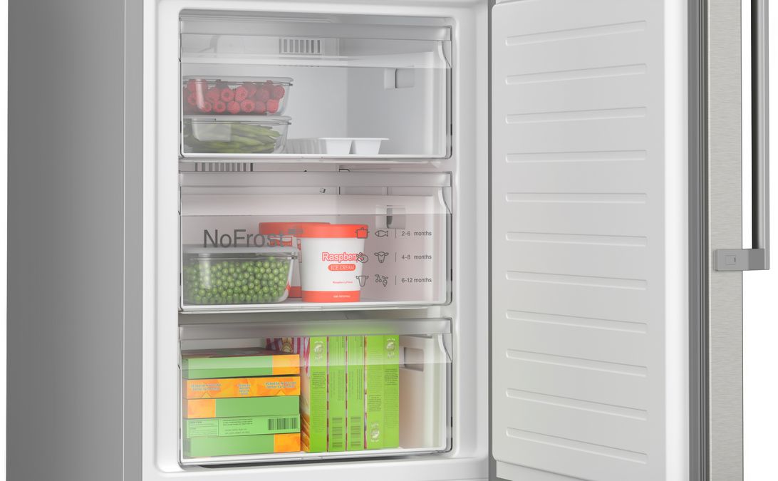Series 4 Free-standing fridge-freezer with freezer at bottom 203 x 60 cm Brushed steel anti-fingerprint KGN39VICT KGN39VICT-8