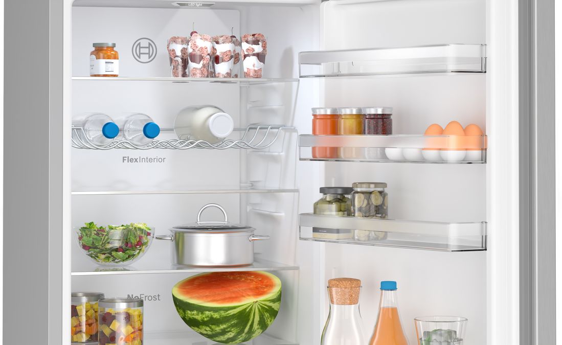 Series 4 free-standing fridge-freezer with freezer at bottom 203 x 60 cm Stainless steel look KGN39VLCT KGN39VLCT-6