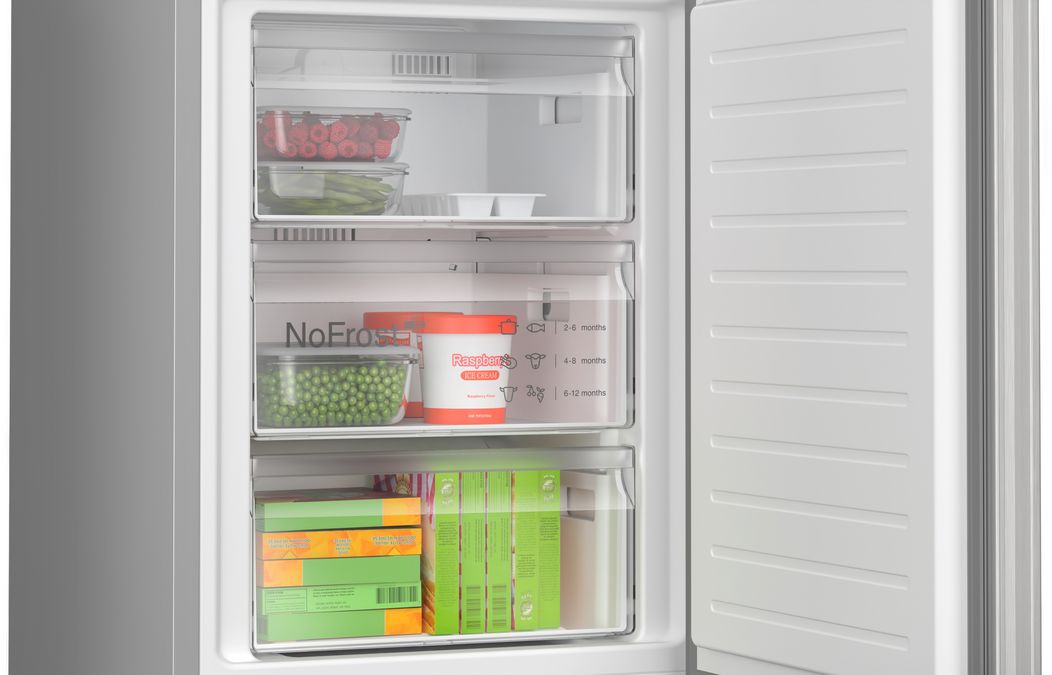 Series 4 Free-standing fridge-freezer with freezer at bottom 203 x 60 cm Stainless steel look KGN392LDFG KGN392LDFG-8