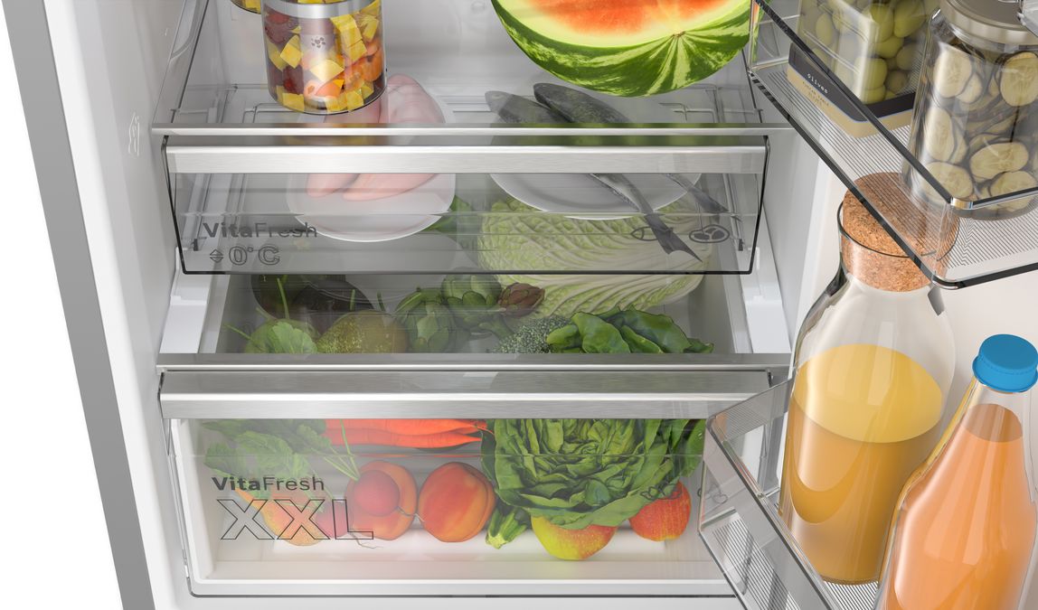 Serie | 6 Free-standing fridge-freezer with freezer at bottom 203 x 60 cm Inox-easyclean KGN39AIBT KGN39AIBT-7