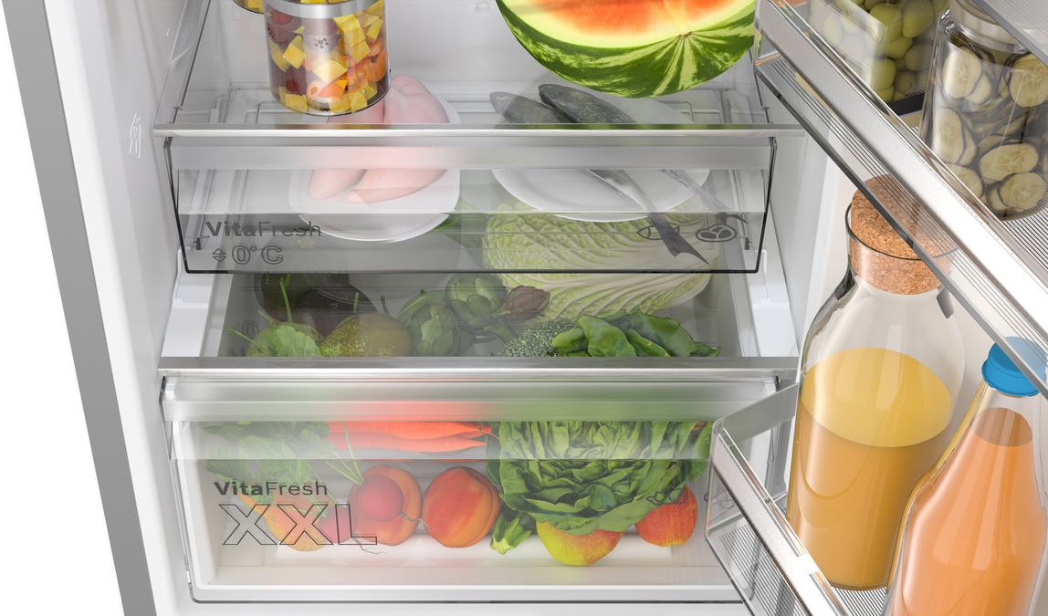 Series 4 Free-standing fridge-freezer with freezer at bottom 186 x 60 cm Stainless steel look KGN362LDFG KGN362LDFG-7