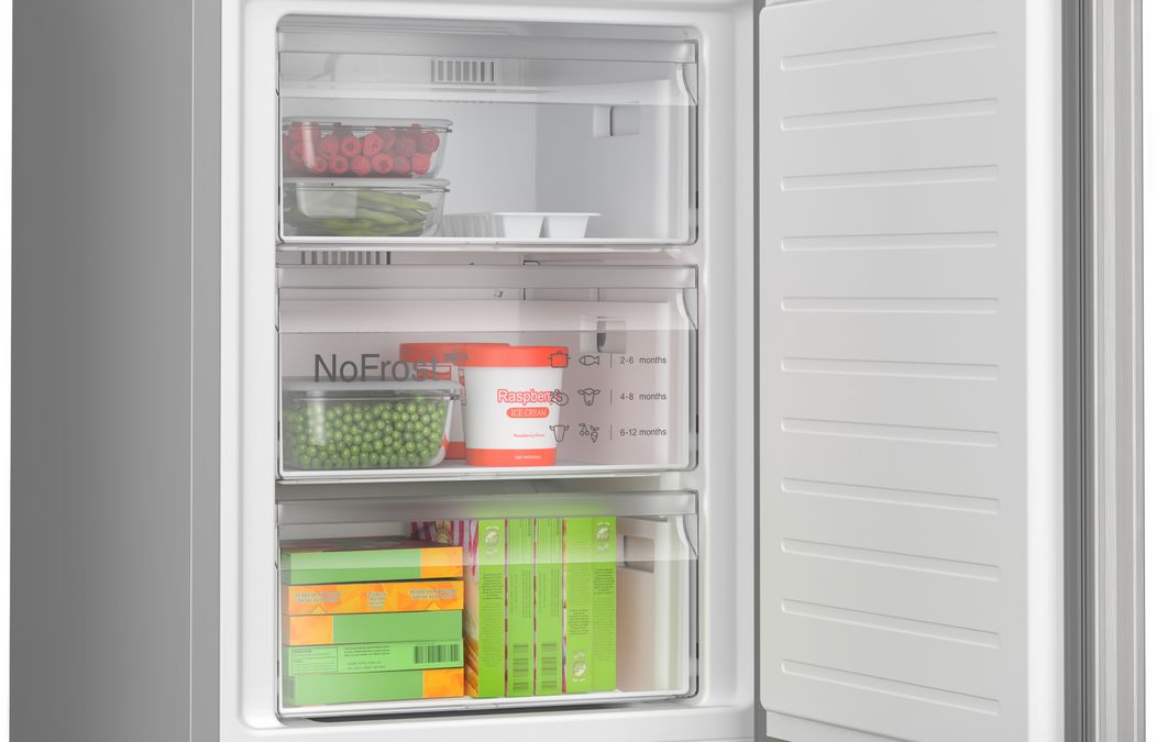 Series 4 Free-standing fridge-freezer with freezer at bottom 186 x 60 cm Stainless steel look KGN362LDFG KGN362LDFG-8