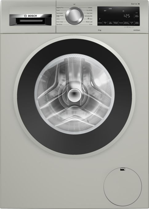 Series 6 Washing machine, front loader 9 kg 1400 rpm, Silver inox WGG2440XGB WGG2440XGB-1