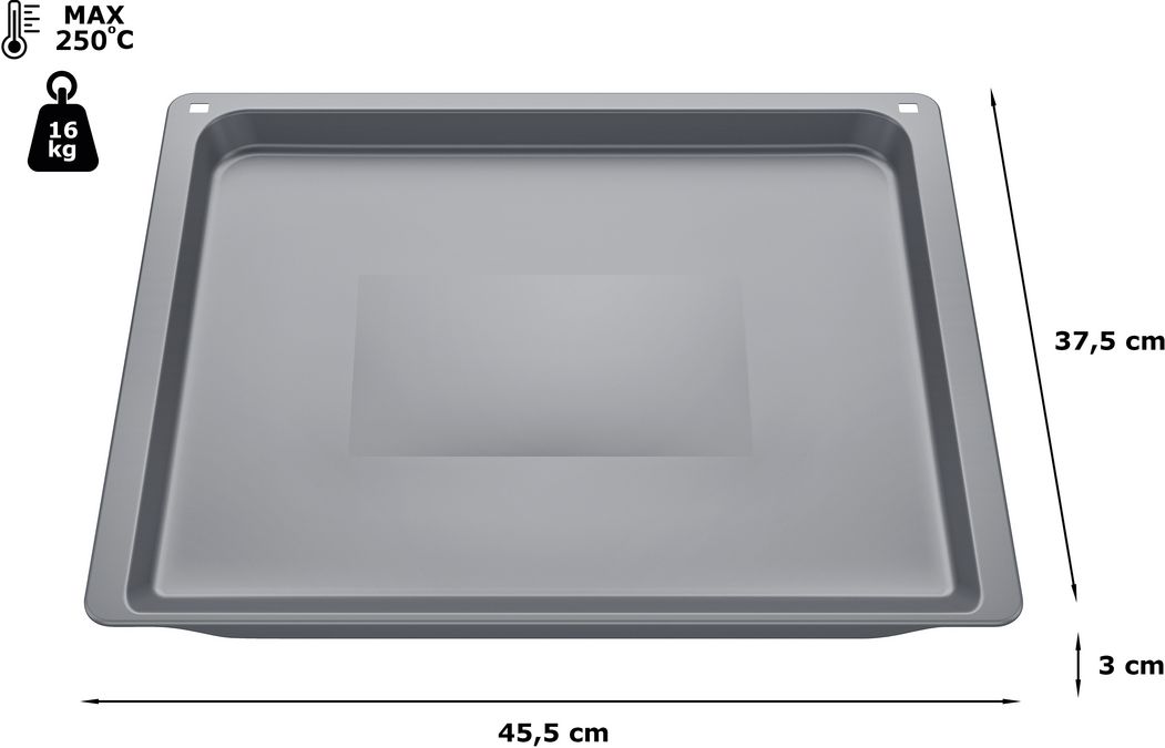 Baking tray 30 x 455 x 375 mm Anthracite HEZ531010 HEZ531010-2