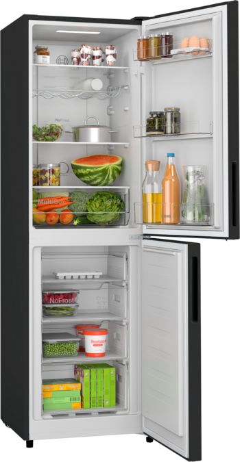 Series 2 Free-standing fridge-freezer with freezer at bottom 182.4 x 55 cm Black KGN27NBEAG KGN27NBEAG-3