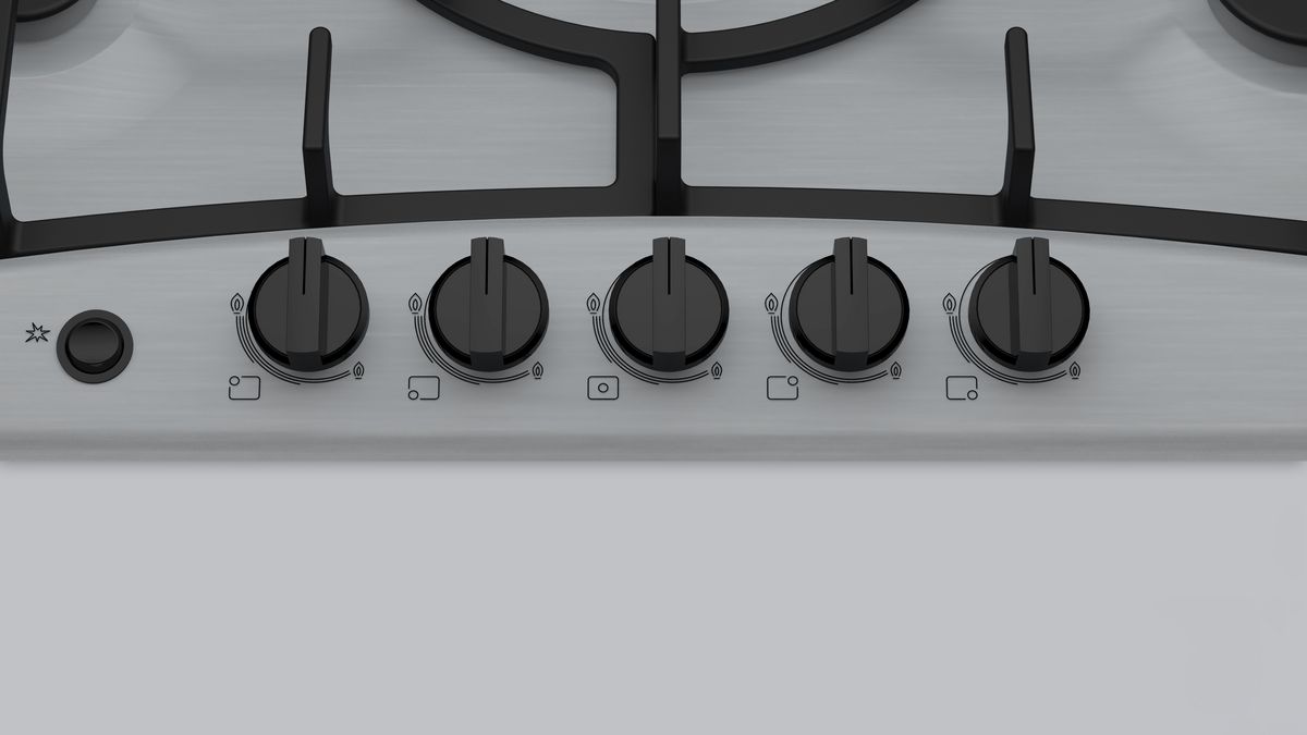 Serie 2 Placa de gas 70 cm Acero inoxidable PGQ7G5A90L PGQ7G5A90L-2