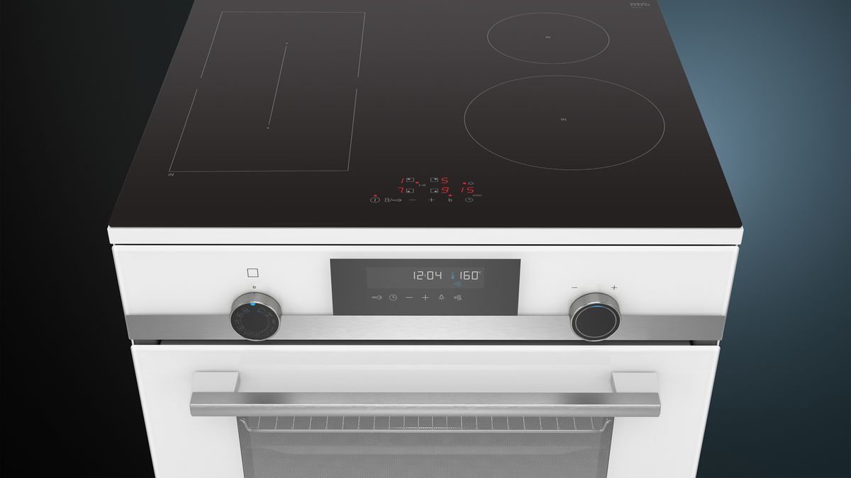 iQ500 Fritstående komfur med induktion Hvid HL9S7Y321U HL9S7Y321U-2