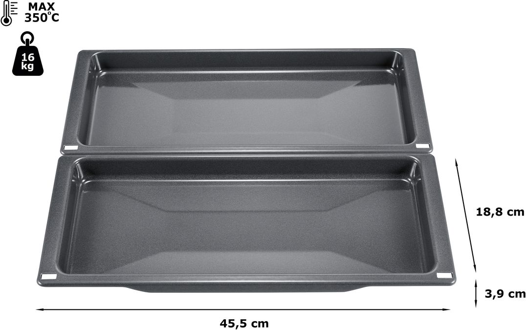 Baking tray enamel Enamel baking tray (2 piece) 17003020 17003020-2