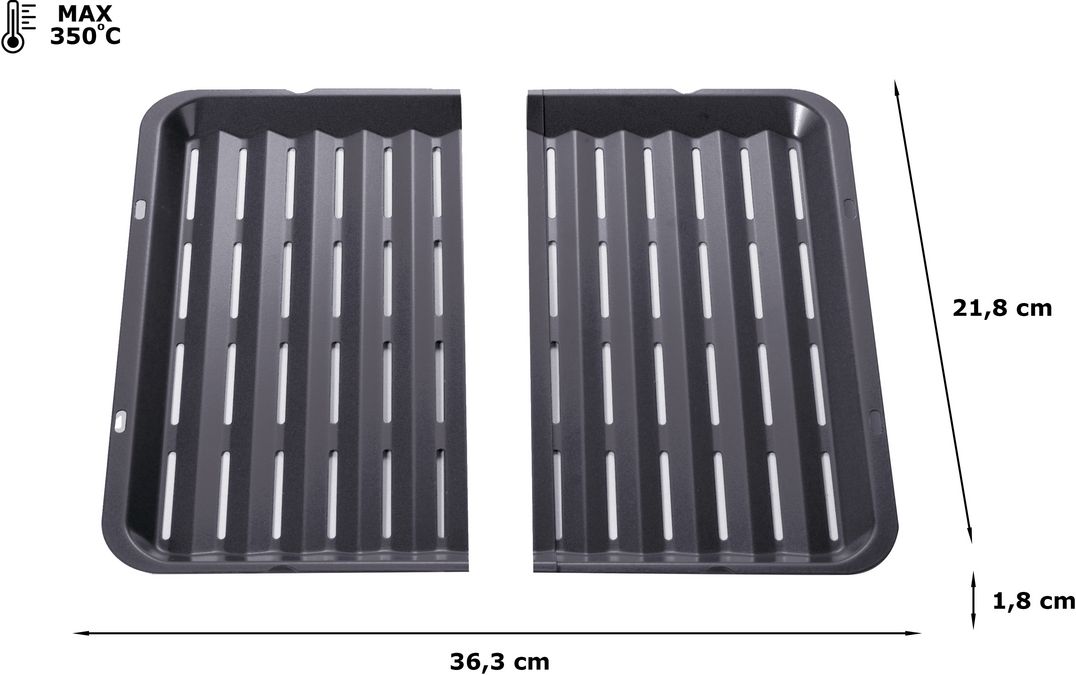 Grill tray Gray/Wide:349,68mm Deep:21,8mm 11042946 11042946-2