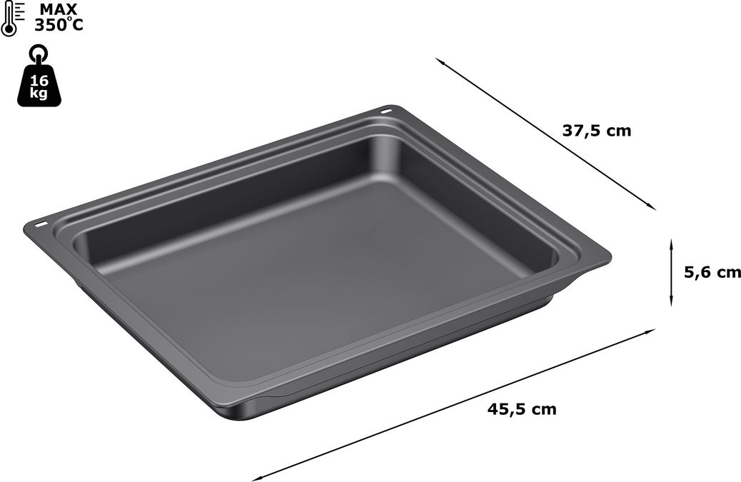 Universal pan enamel anthracite, systemsteamer 455 x 375 x 56 mm 11014337 11014337-2