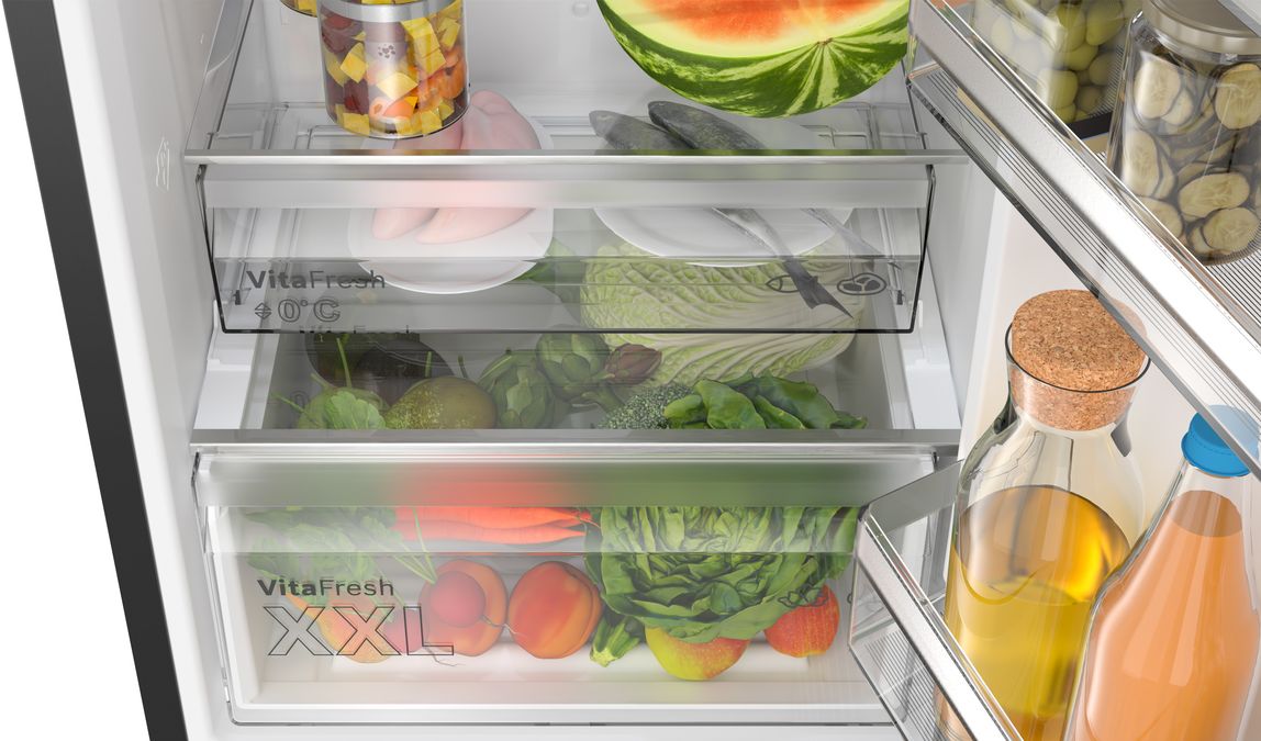 Series 4 Free-standing fridge-freezer with freezer at bottom 203 x 60 cm Black stainless steel KGN39VXBT KGN39VXBT-6
