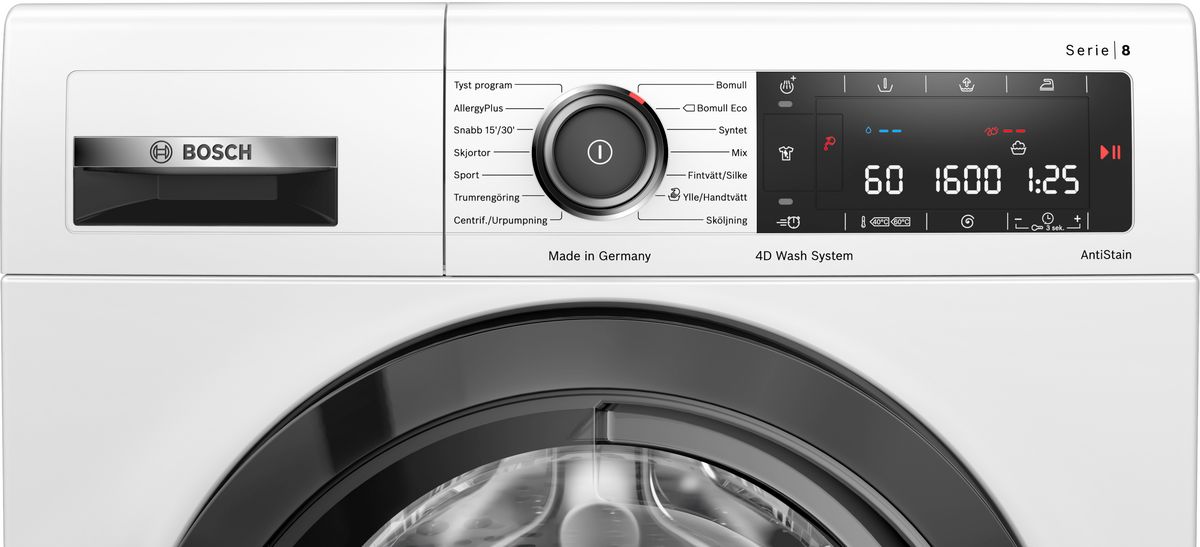 Serie 8 Tvättmaskin, frontmatad 9 kg 1600 v/min WAX32MA9SN WAX32MA9SN-4