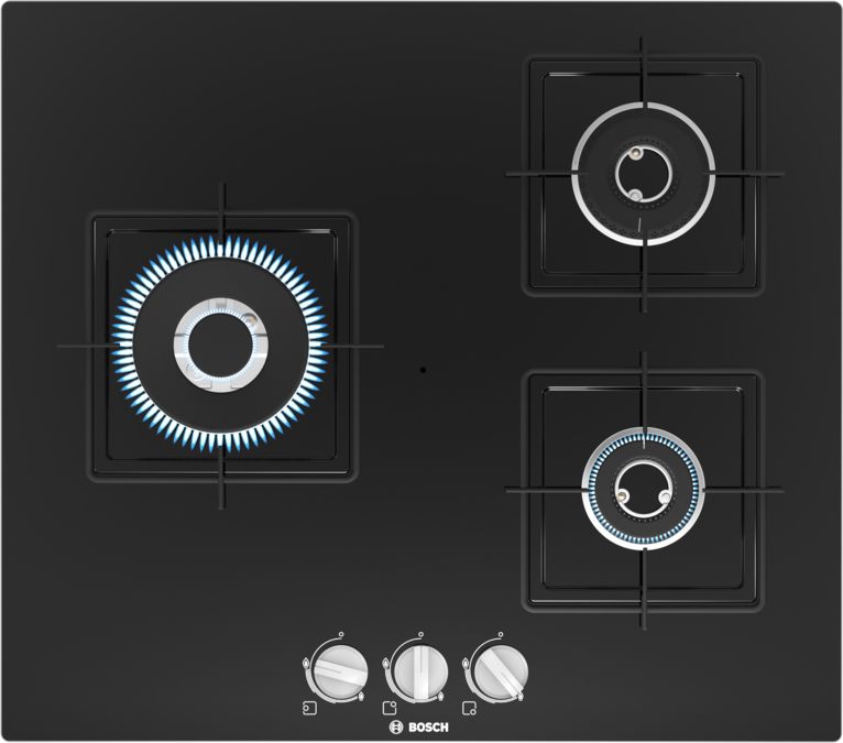 Series 4 Gas hob 60 cm Tempered glass, Black PNC6B6B11I PNC6B6B11I-1