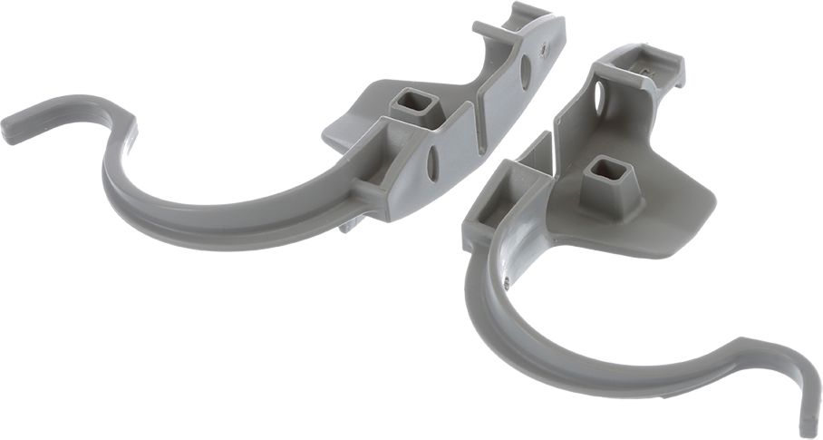 Clip for upper rack guide rail, rear, left + right, with hook 10014031 10014031-2