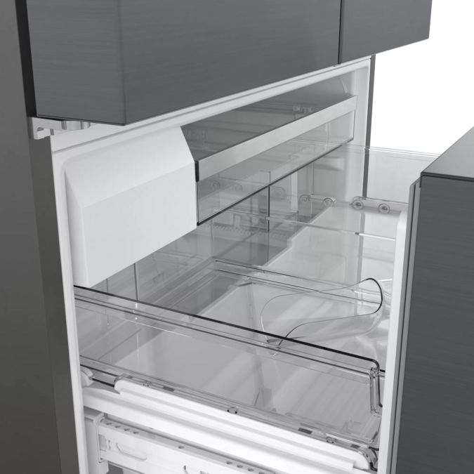 Série 800 Réfrigérateur à portes françaises congélateur en bas 36'' Acier inoxydable noir B36CT80SNB B36CT80SNB-16